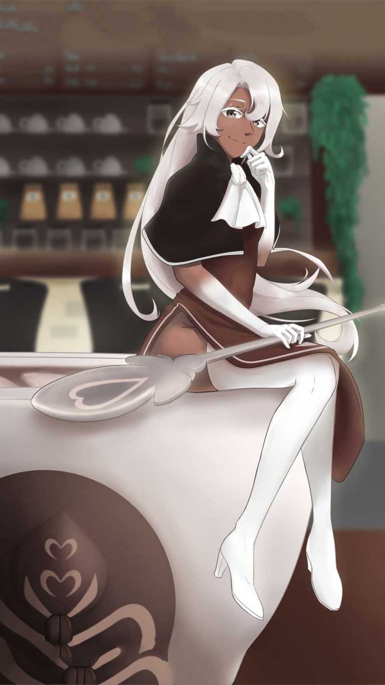 Latte Cookie Wallpaper | WhatsPaper