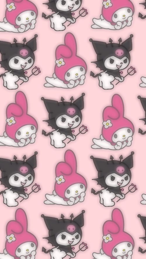 HD Kuromi And Melody Wallpaper | WhatsPaper