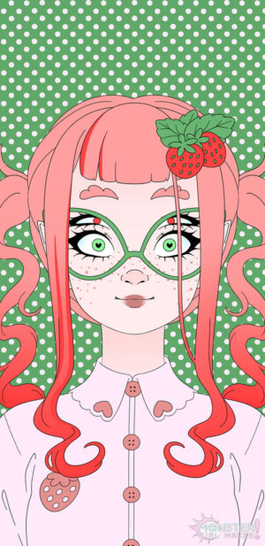 Strawberry Girl Wallpaper