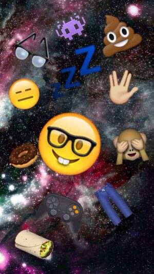 Nerd Emoji Background 