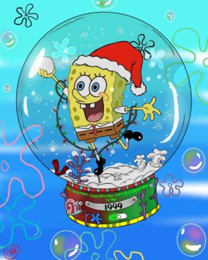 4K SpongeBob Christmas Wallpaper